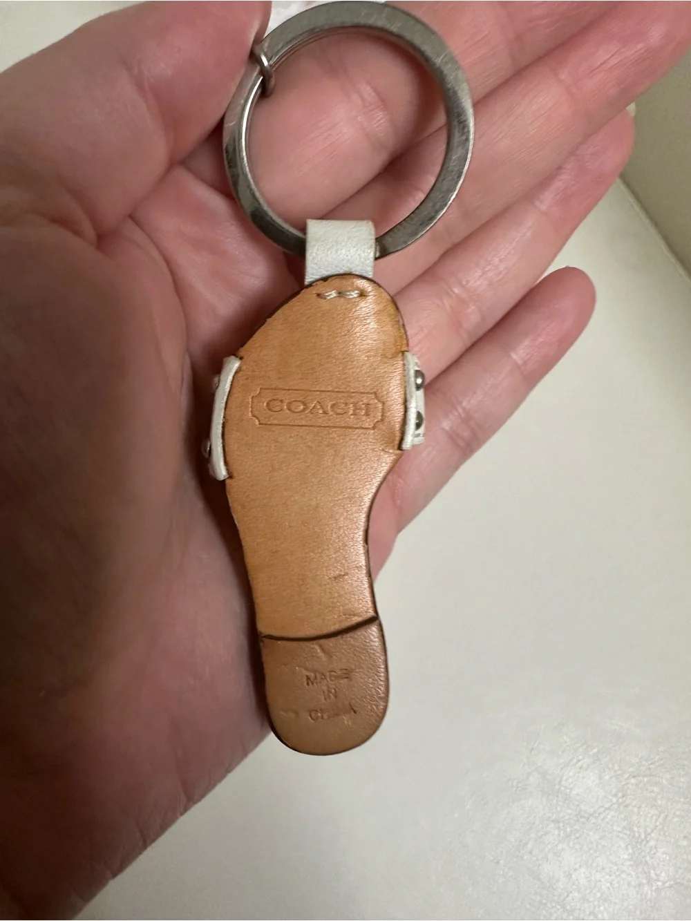 Coach flipflop keychain